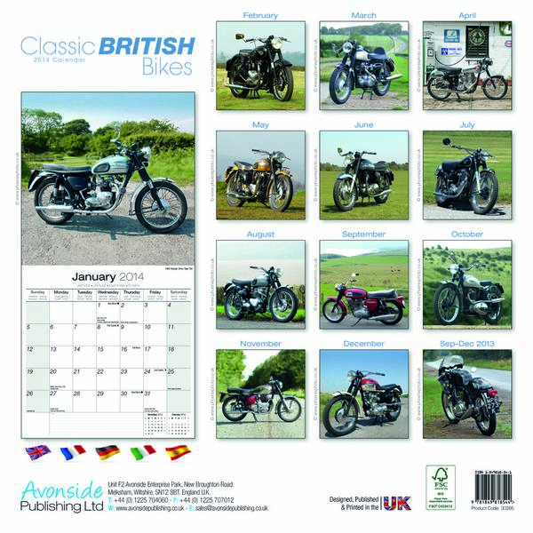Classic British Motorbikes Calendar 2015 Motorcycle Calendars